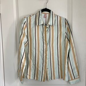 Striped Button-Up Shirt